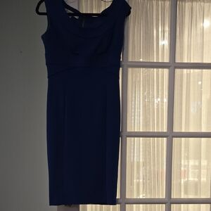 Maggy London Navy Midi Dress